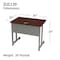 Linea Italia Computer Desk for Small Spaces, 36 inW x 24 inD x 30 inH, Gray/Cherry ZUC139 - alternate 7